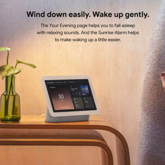 Google Nest Hub (GA00516-US) Smart Display with Google Assistant - Chalk - Picture 8 of 16